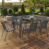 Salon de jardin avec 6 chaises empilables*IDMarket Sale