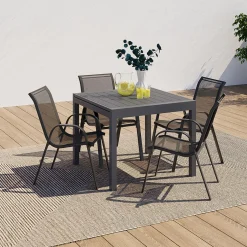 Salon de jardin avec table extensible 8 places*IDMarket Online