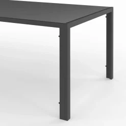 Salon de jardin avec table 150 cm et 6 chaises empilables terracotta et acier*IDMarket Online