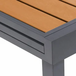 Salon de jardin bois et gris anthracite avec table extensible et 12 chaises*IDMarket Clearance