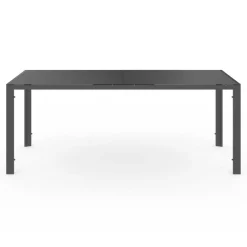 Salon de jardin 8 chaises empilables mix color gris, noir et terracotta et table 190 cm*IDMarket Clearance