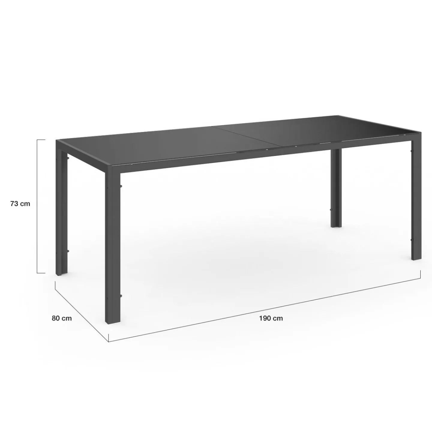 Salon de jardin vert olive avec table 190 cm et 8 chaises empilables*IDMarket Sale