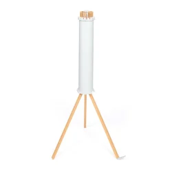 Séchoir à linge à rayons rotatif et pliable blanc et bois*IDMarket Outlet