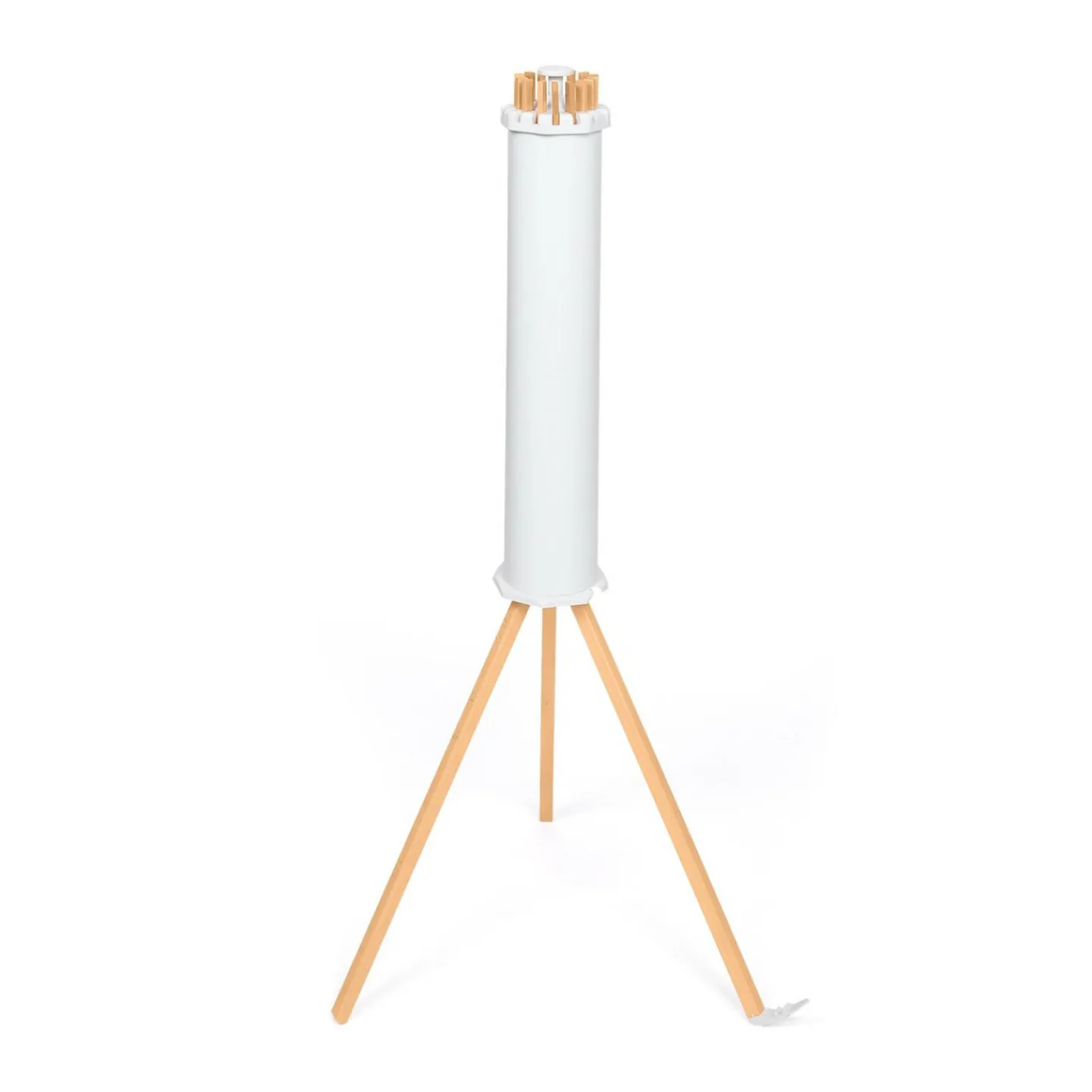 Séchoir à linge à rayons rotatif et pliable blanc et bois*IDMarket Outlet