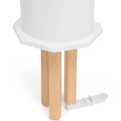 Séchoir à linge à rayons rotatif et pliable blanc et bois*IDMarket Outlet