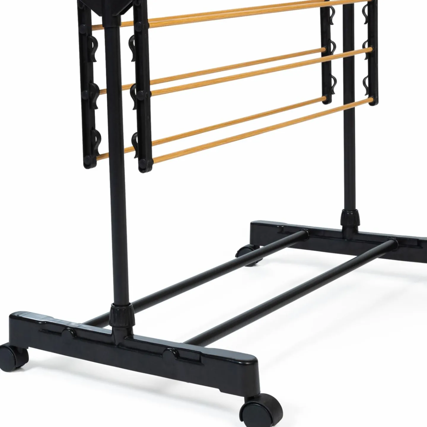 Séchoir à linge couleur noir et aspect bois*IDMarket