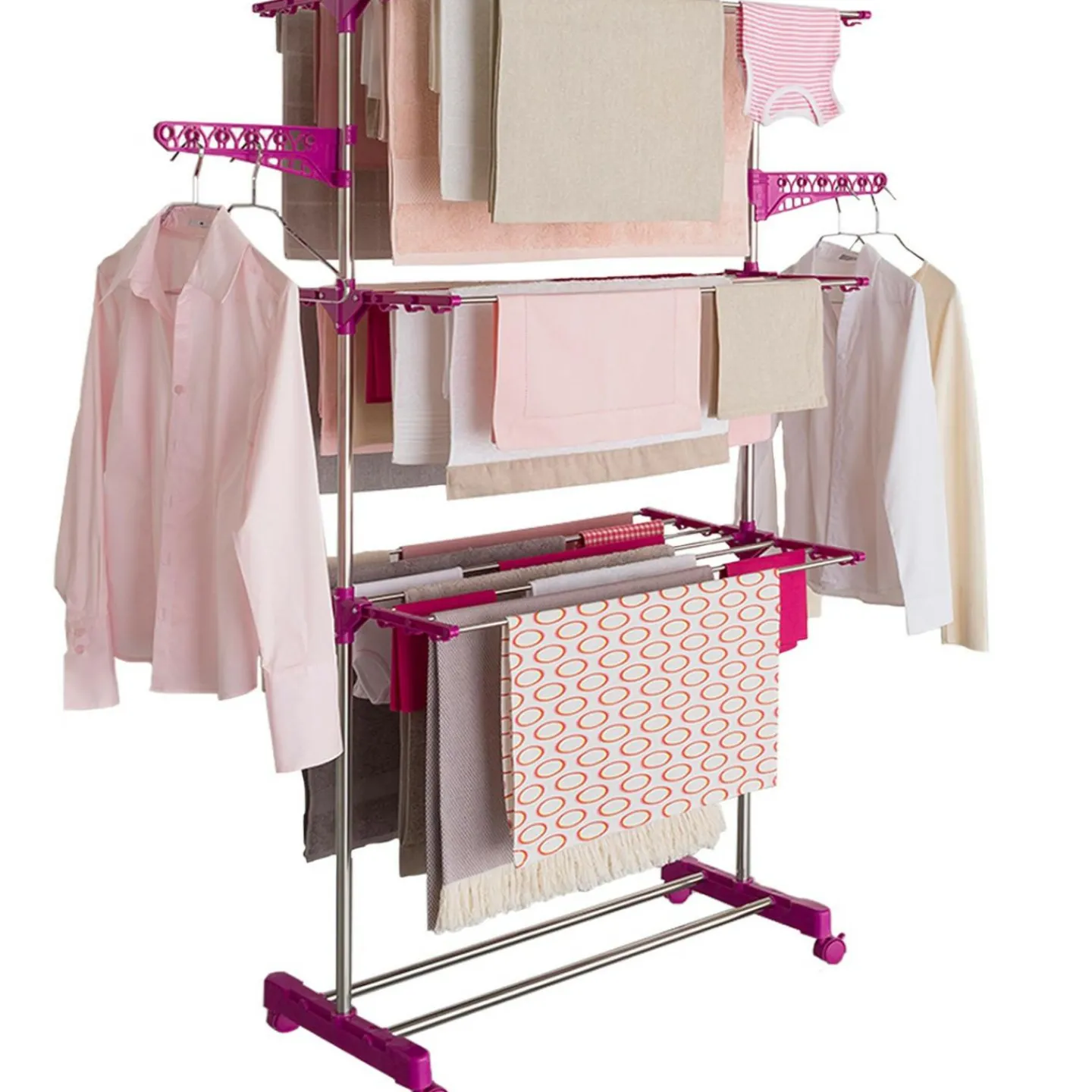 Séchoir à linge en acier peint couleur prune*IDMarket New