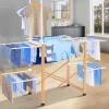 Séchoir design imitation bois avec penderie pliable*IDMarket Sale