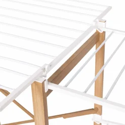 Séchoir design imitation bois avec penderie pliable*IDMarket Sale