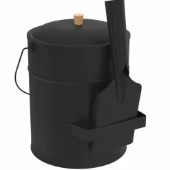 Seau à cendres avec couvercle et pelle : 15 litres*IDMarket Outlet