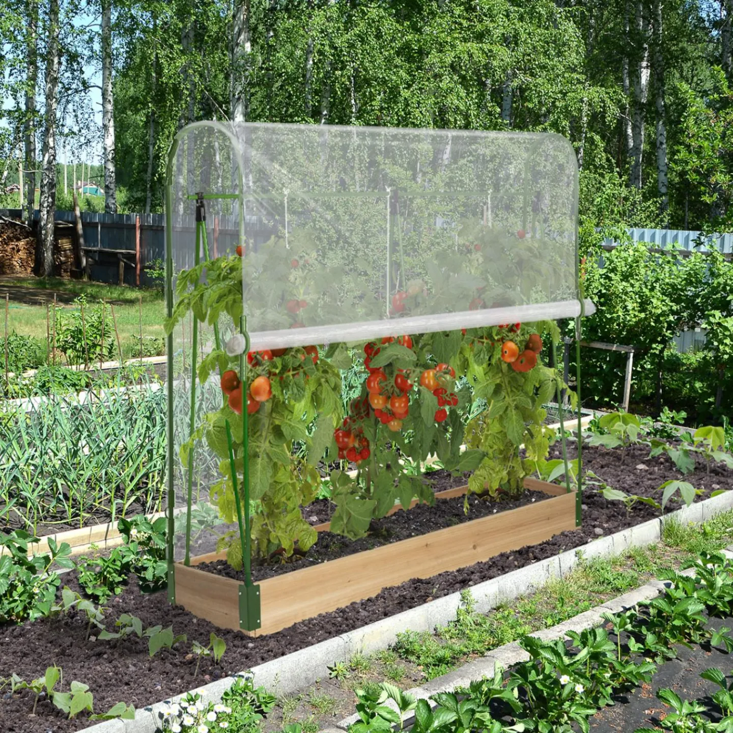 Serre à tomates 1,20 m*IDMarket Outlet