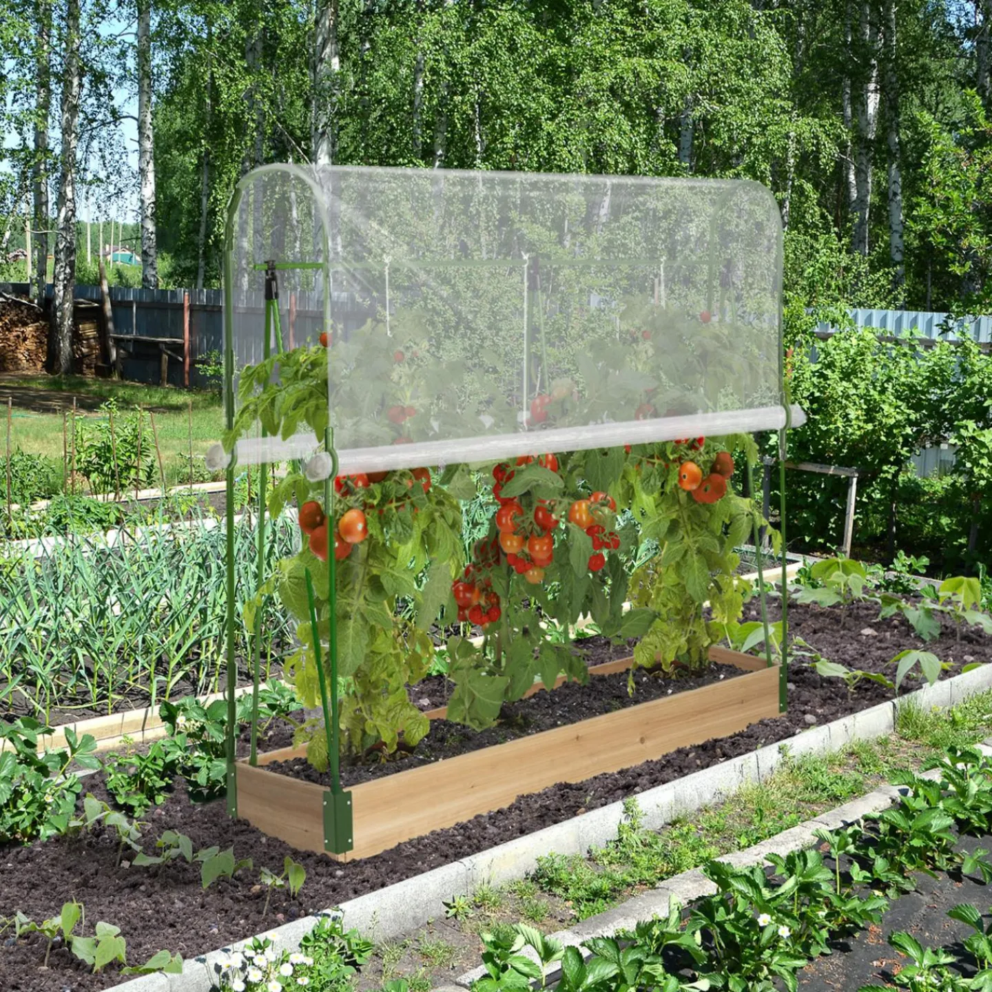 Serre à tomates 1,20 m*IDMarket Outlet