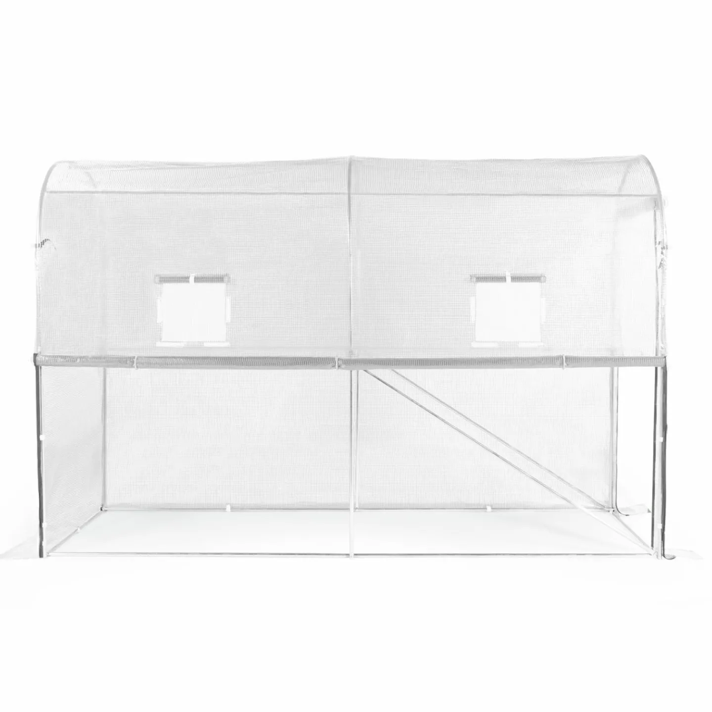 Serre à tomates 3 m² 3 x 1 x 2 m blanche*IDMarket