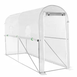Serre à tomates 3 m² 3 x 1 x 2 m blanche*IDMarket