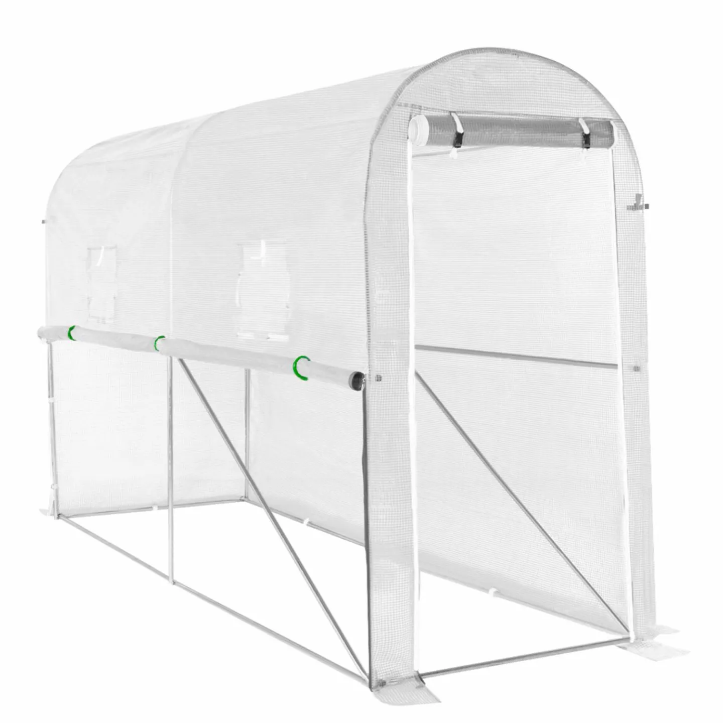 Serre à tomates 3 m² 3 x 1 x 2 m blanche*IDMarket