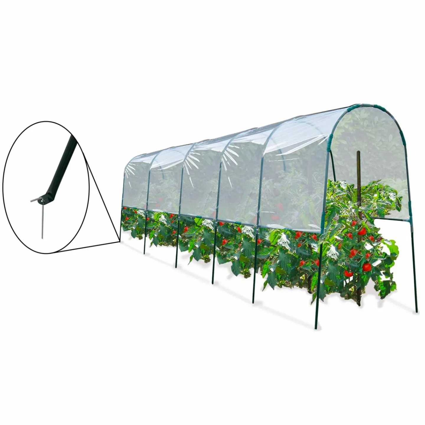 Serre à tomates tunnel 6 m*IDMarket New
