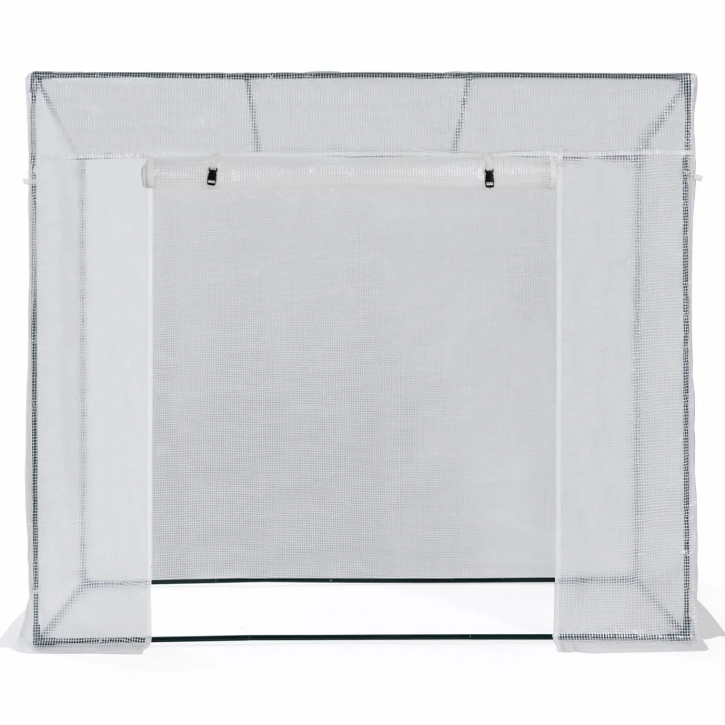 Serre de jardin blanche avec porte et fenêtres relevables*IDMarket Sale