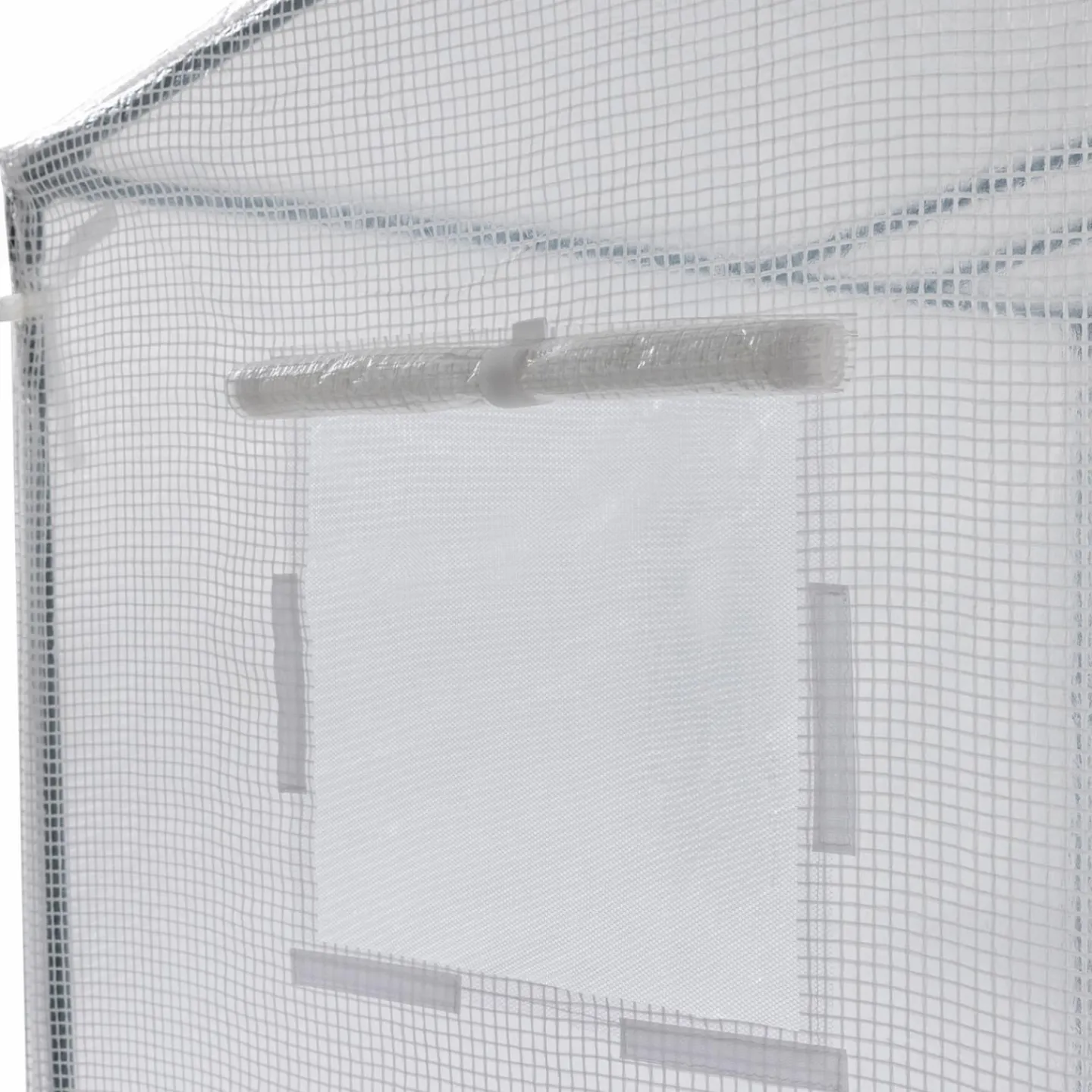 Serre de jardin blanche avec porte et fenêtres relevables*IDMarket Sale