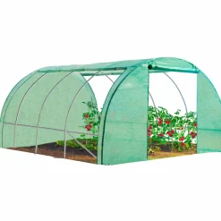 Serre de jardin verte 12 m² 4x3 m*IDMarket Discount