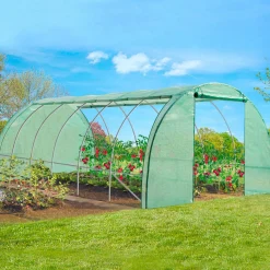 Serre de jardin verte 18 m² 3x6 m*IDMarket