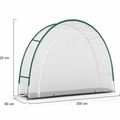 Serre d'hivernage balcon et terrasse 300x80x220 cm en demi lune*IDMarket Online