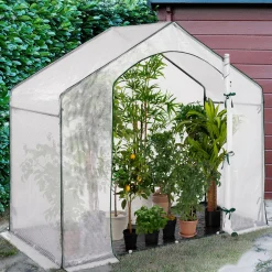 Serre d'hivernage forme de maison pour balcon et terrasse*IDMarket Outlet