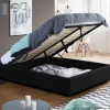 Sommier coffre de rangement 140x190 cm noir*IDMarket Discount
