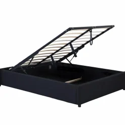 Sommier coffre de rangement 140x190 cm noir*IDMarket Discount