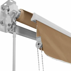 Store banne manuel 4x3 m taupe avec lambrequin de 150 cm*IDMarket New