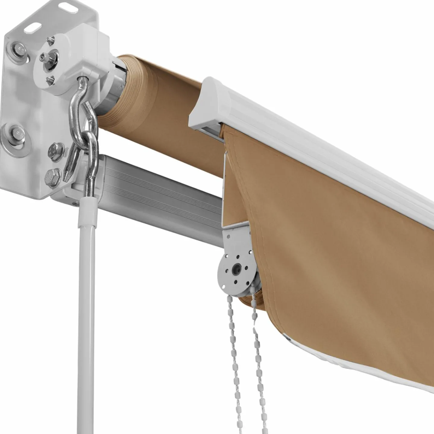 Store banne manuel 4x3 m taupe avec lambrequin de 150 cm*IDMarket New