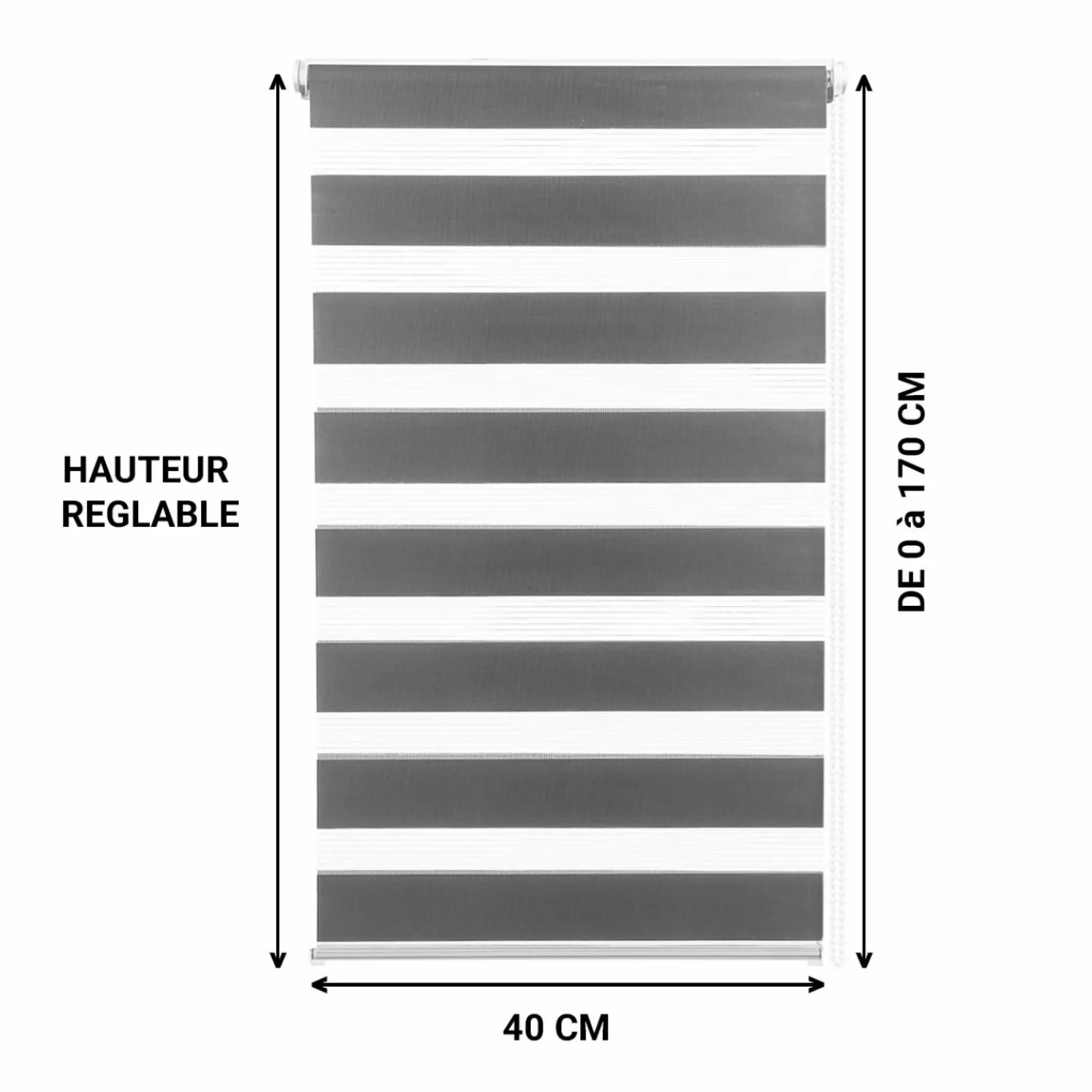 Stores jour nuit gris 40 x 170 cm*IDMarket Best