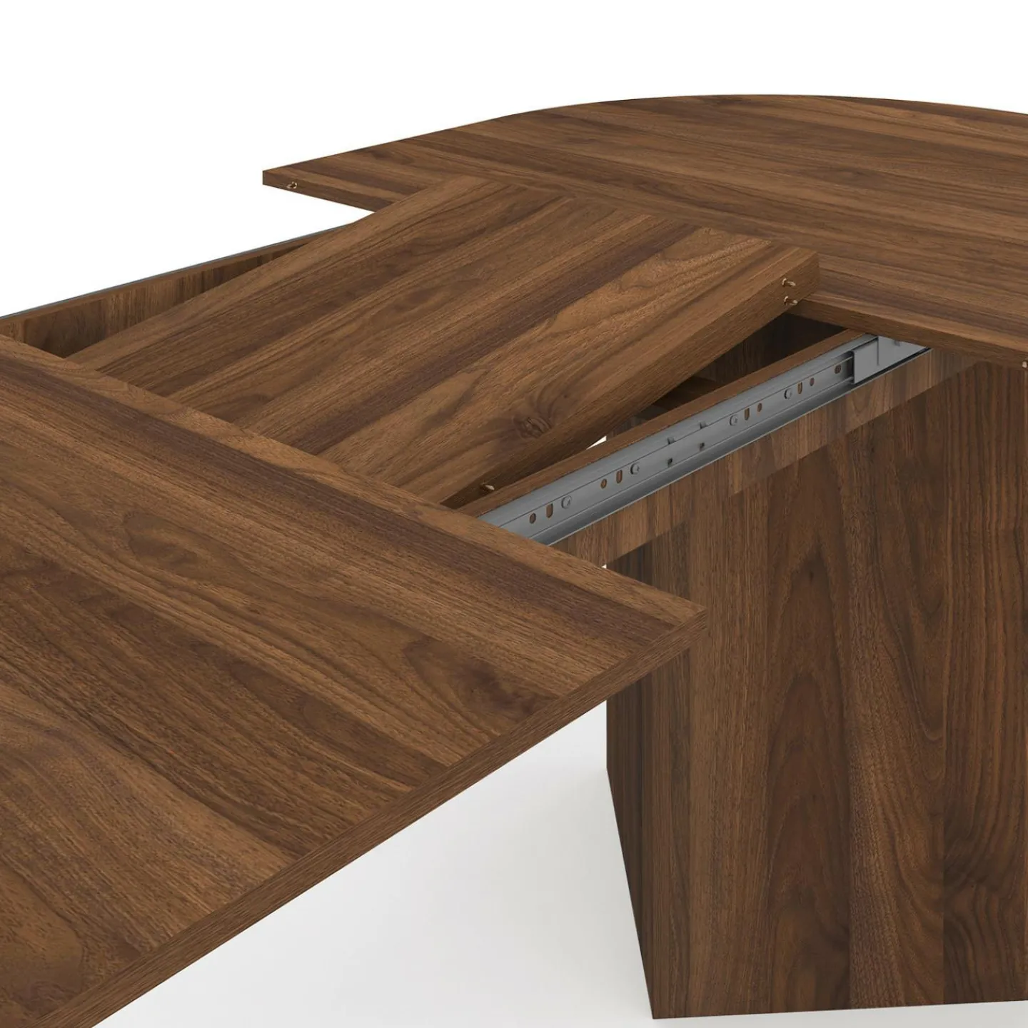 Table à manger extensible ovale MARTHE 6 -10 personnes noyer*IDMarket Sale