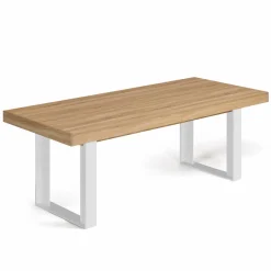 Table à manger 10 à 12 personnes bois et blanc*IDMarket Clearance