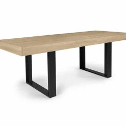 Table à manger 4 à 8 personnes bois et noir*IDMarket Outlet