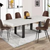 Table à manger 4 à 8 personnes bois gris et pieds gris foncé*IDMarket Hot