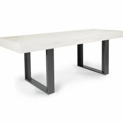 Table à manger 4 à 8 personnes bois gris et pieds gris foncé*IDMarket Hot
