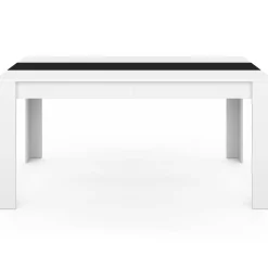 Table à manger 8 personnes blanche et noire*IDMarket Online