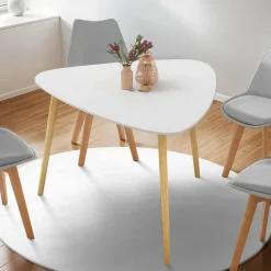 Table à manger 4 personnes plateau blanc*IDMarket Hot