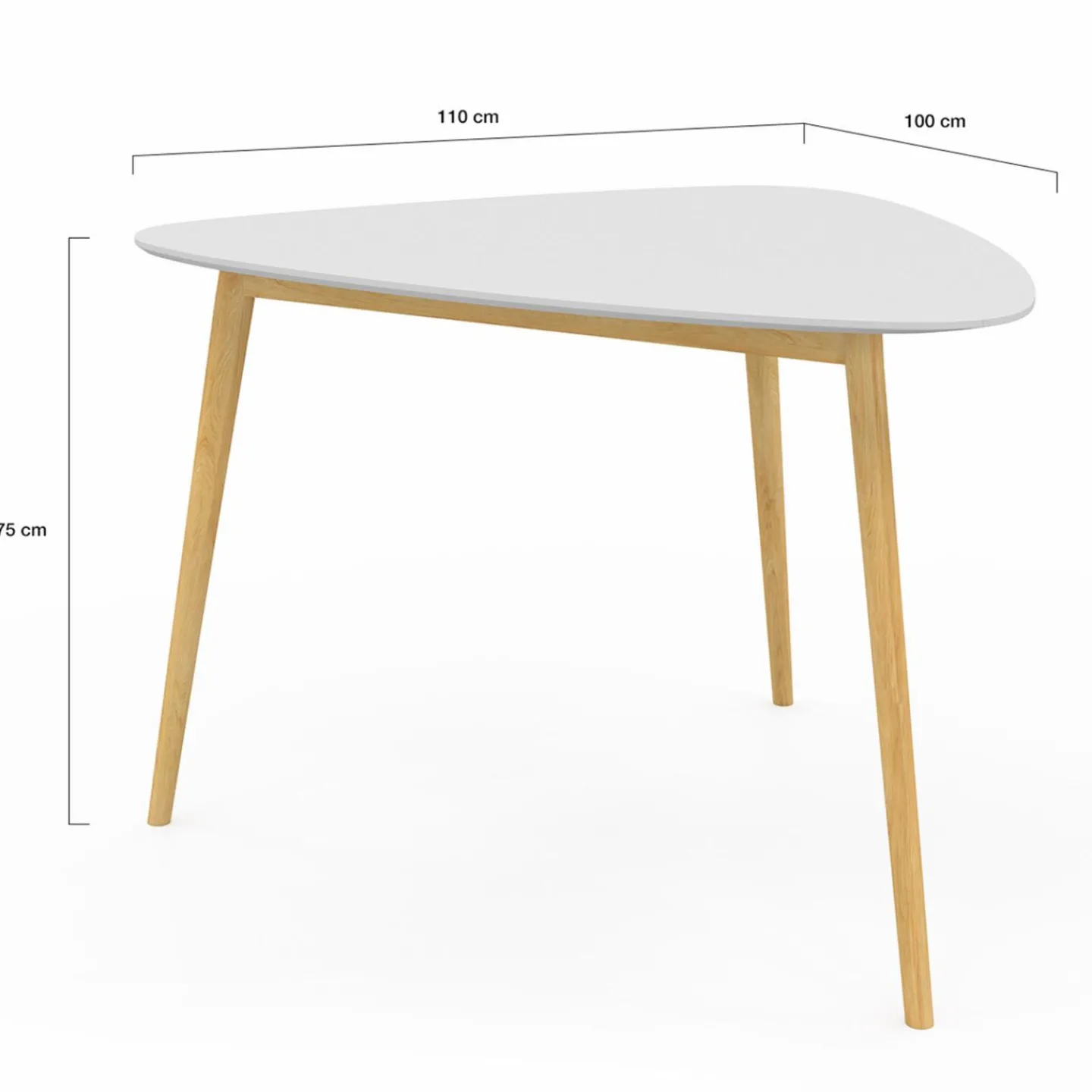 Table à manger 4 personnes plateau blanc*IDMarket Hot