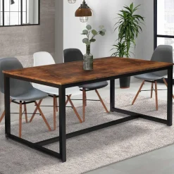 Table à manger 6 personnes style industriel 150 cm*IDMarket Best