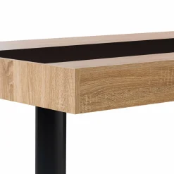 Table à manger 10 personnes en bois avec bande centrale noire*IDMarket
