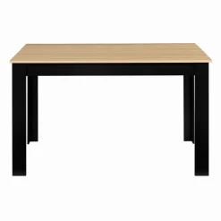 Table à manger 110 X 70 cm noir et bois*IDMarket Online