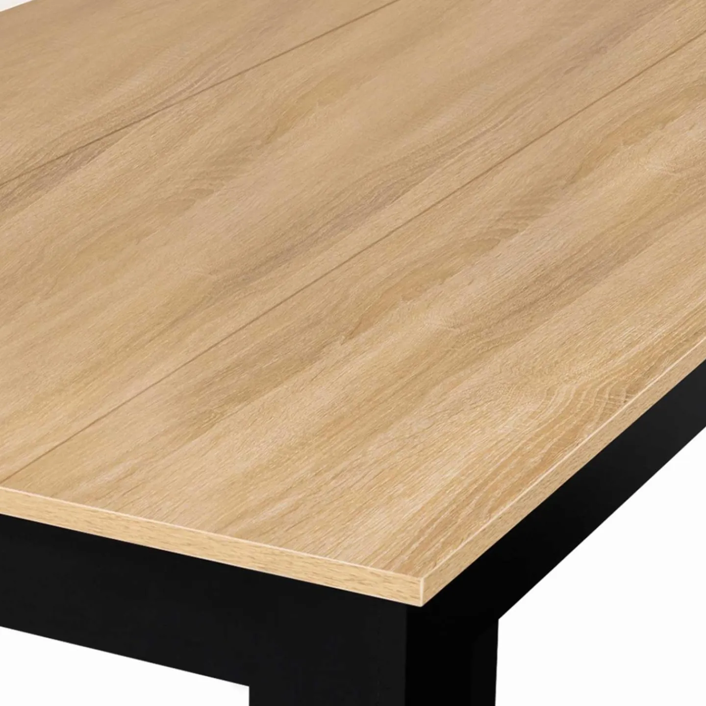 Table à manger 110 X 70 cm noir et bois*IDMarket Online