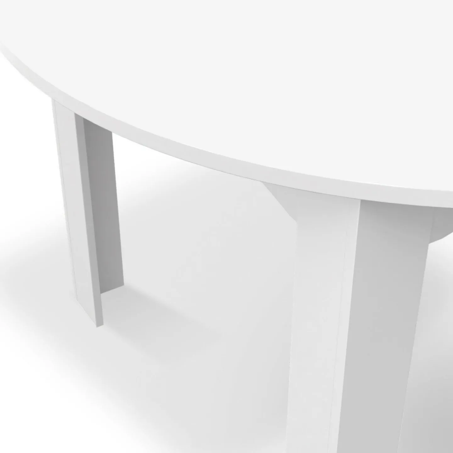 Table à manger blanche extensible ronde pour 4-8 personnes*IDMarket Discount