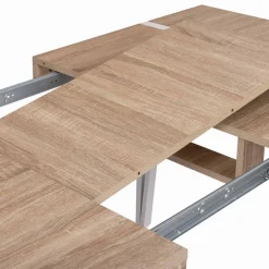 Table à manger bois clair extensible 6-10 personnes avec pied épingle*IDMarket New