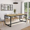 Table à manger bois et métal noir 180 cm*IDMarket Clearance