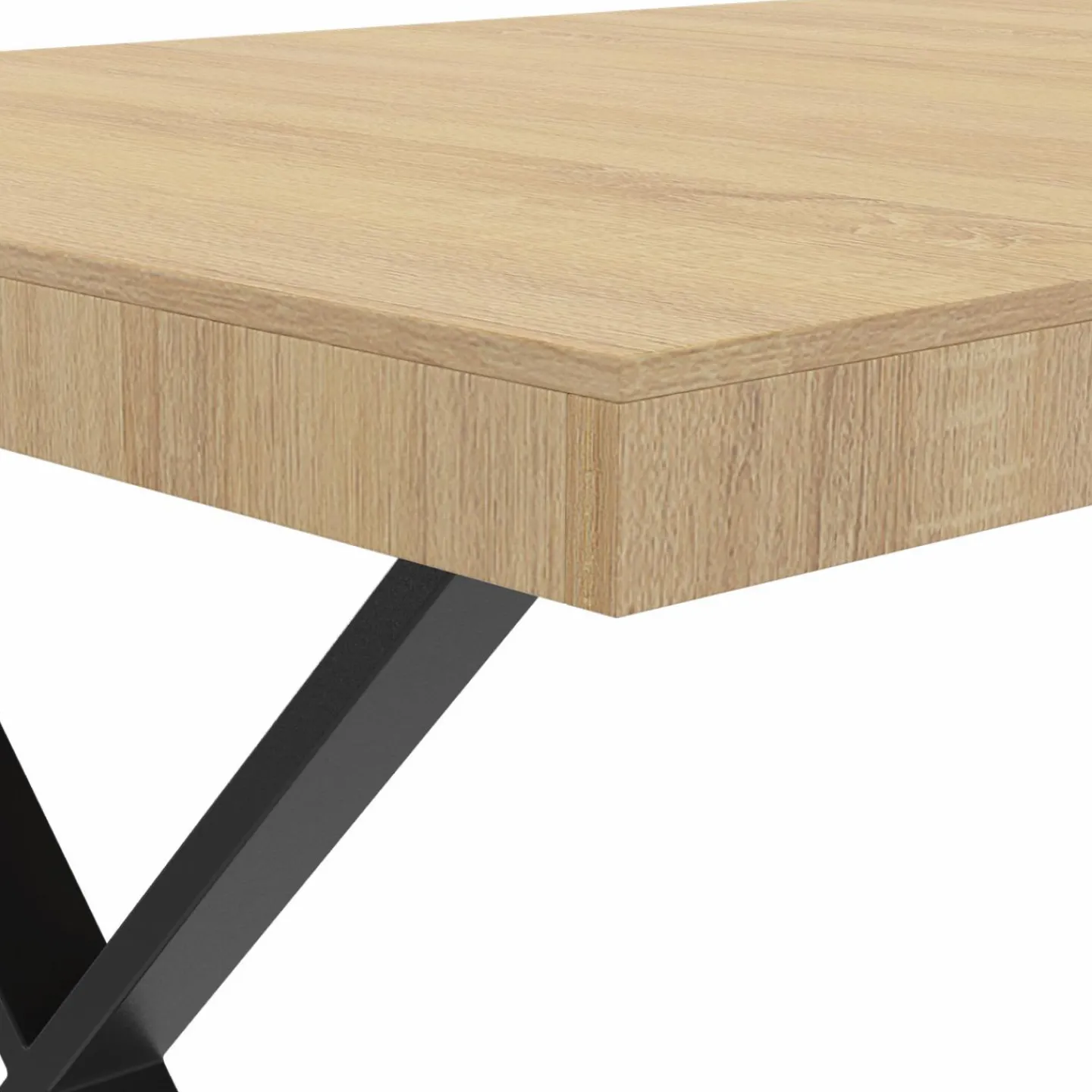 Table à manger bois et métal noir 160 cm*IDMarket Best