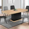 Table à manger bois et noir 8 personnes 160 cm*IDMarket Hot
