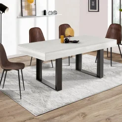 Table à manger bois gris 160 cm*IDMarket Clearance