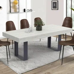 Table à manger bois gris 200 cm*IDMarket Online